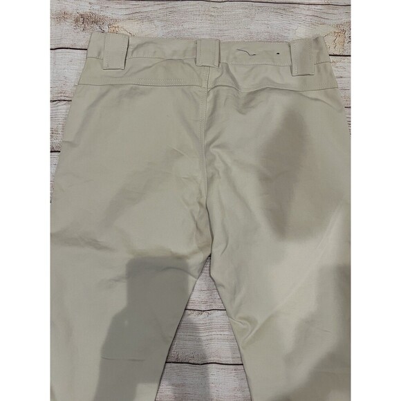 Banana Republic Pants Martin Crop Chino Stretch Slit Ankle Hem Beige Women 10 - Picture 4 of 7